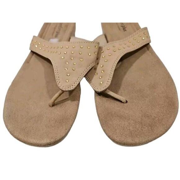Comfort Plus ~Woman Size 11~ Beige Shoes by Predictions Thongs - Picture 6 of 9